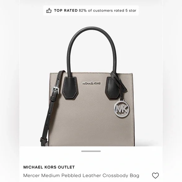 Michael Kors Mercer Crossbody Lather Gray Bag - Picture 2 of 13